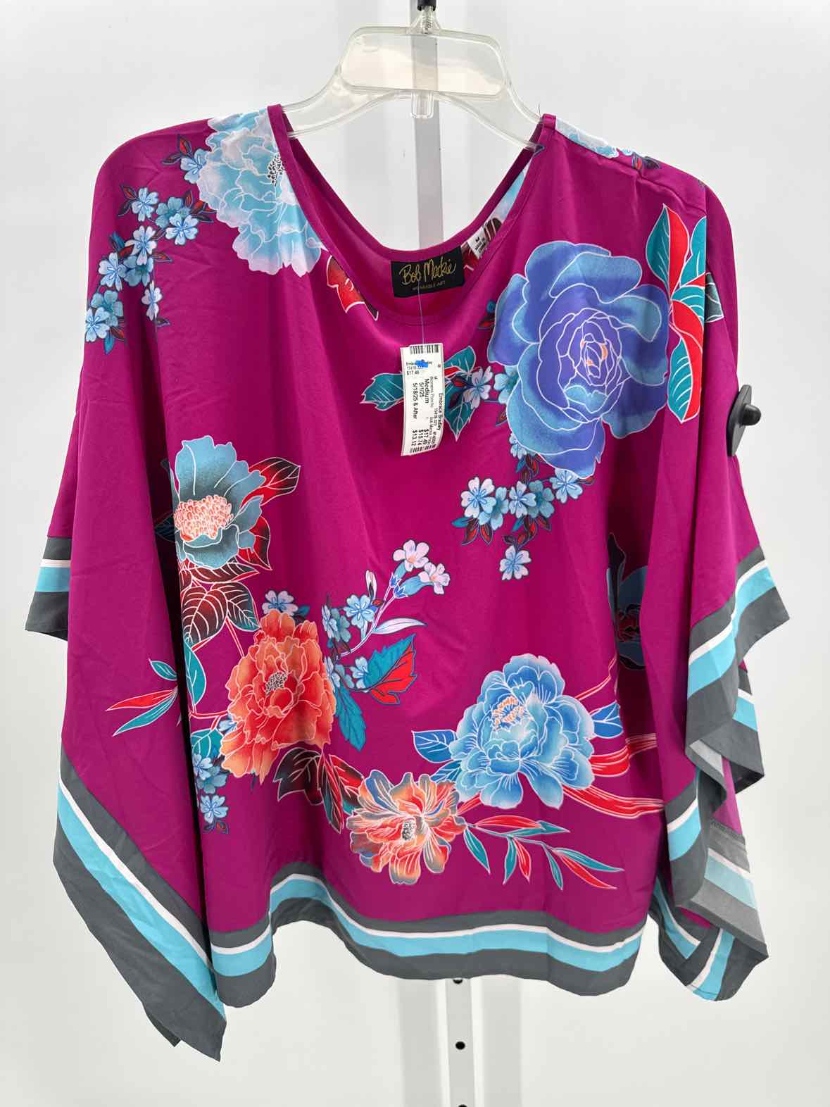 Bob Mackie Purple Women Size Medium Womens Poncho