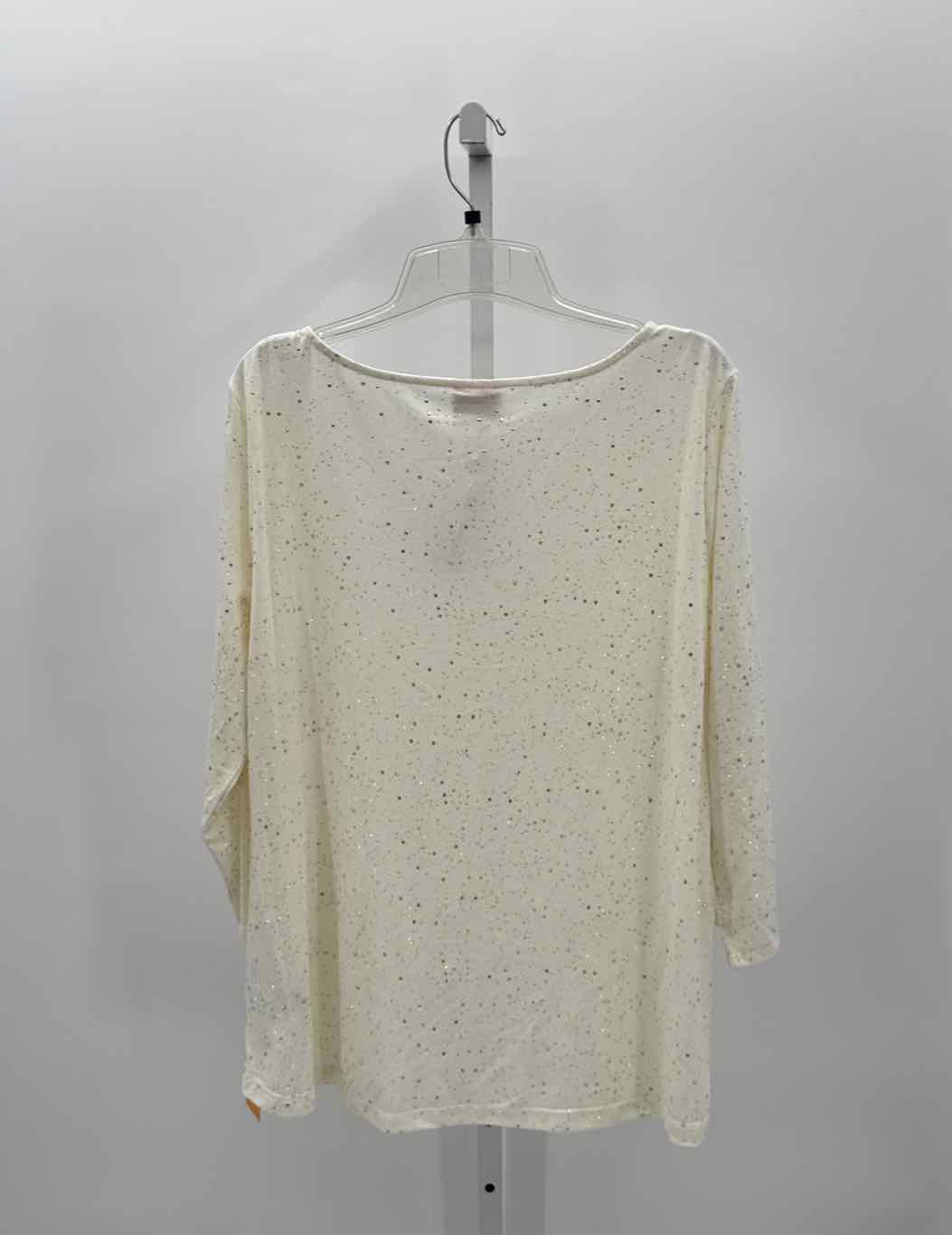 Ruby Rd Ivory Women Size Xlarge Womens 3/4 button/blouse