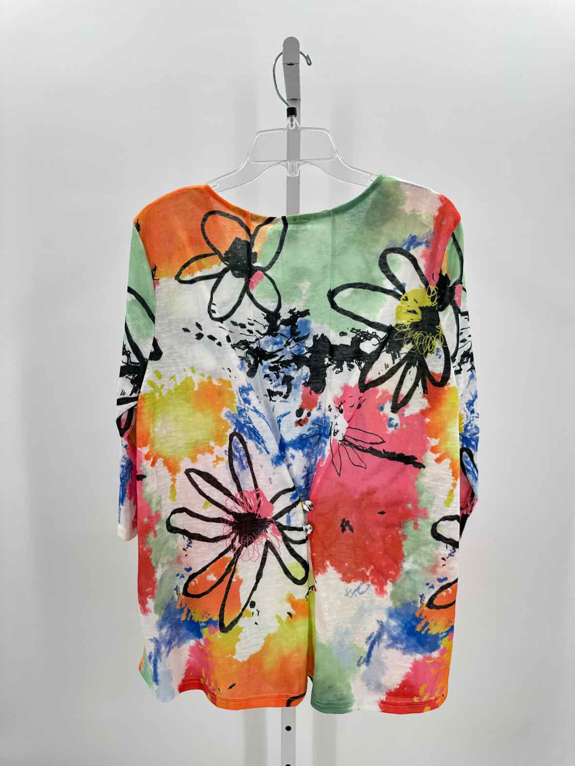 Shana Floral Women Size Xlarge Womens 3/4 button/blouse