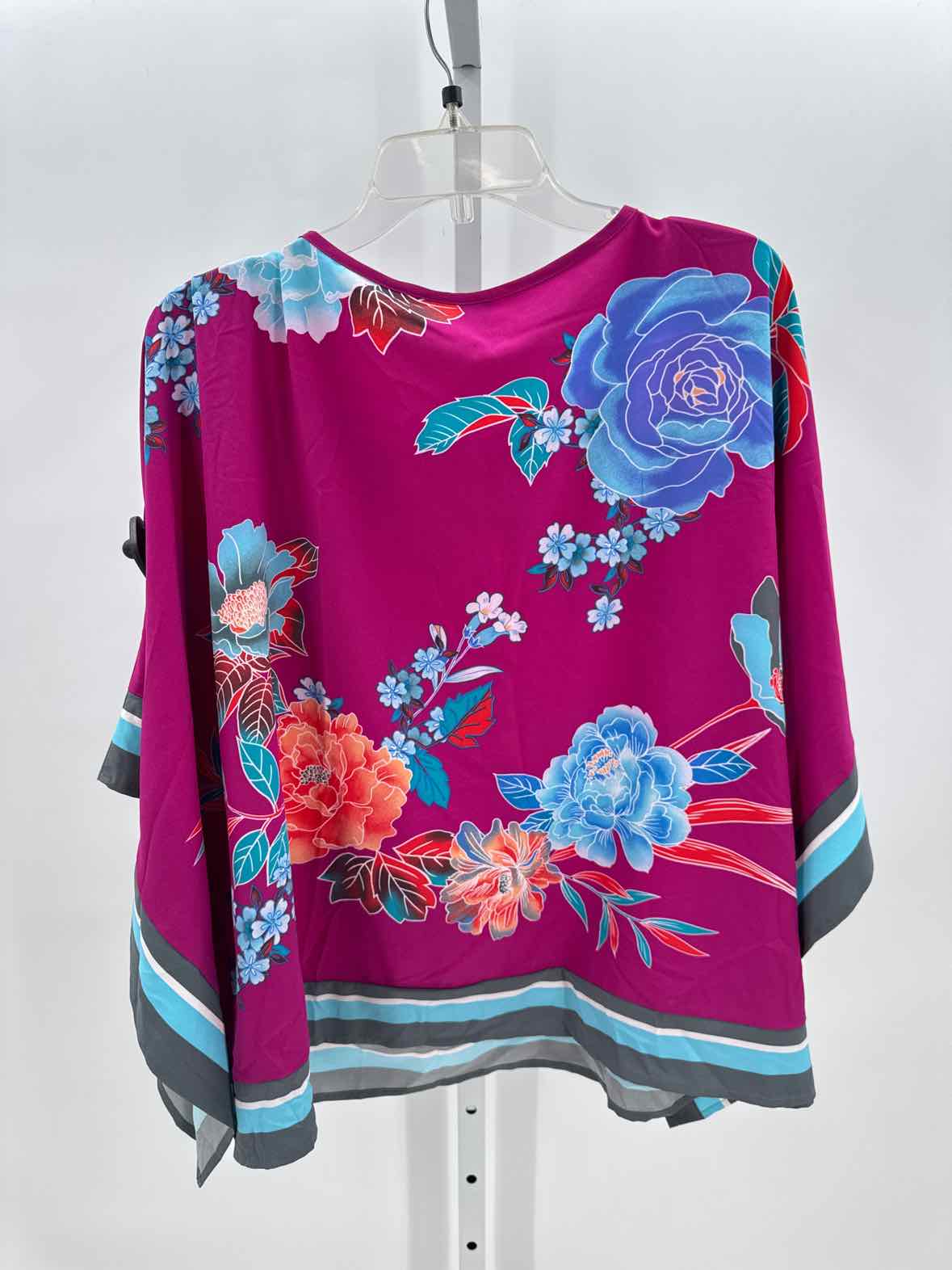 Bob Mackie Purple Women Size Medium Womens Poncho