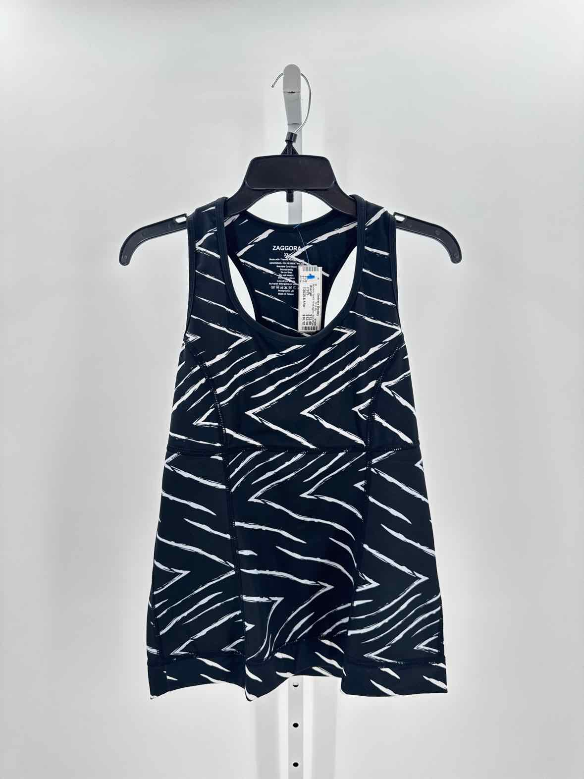 Zaggora Black/White Women Size Xlarge Womens Sports Tank