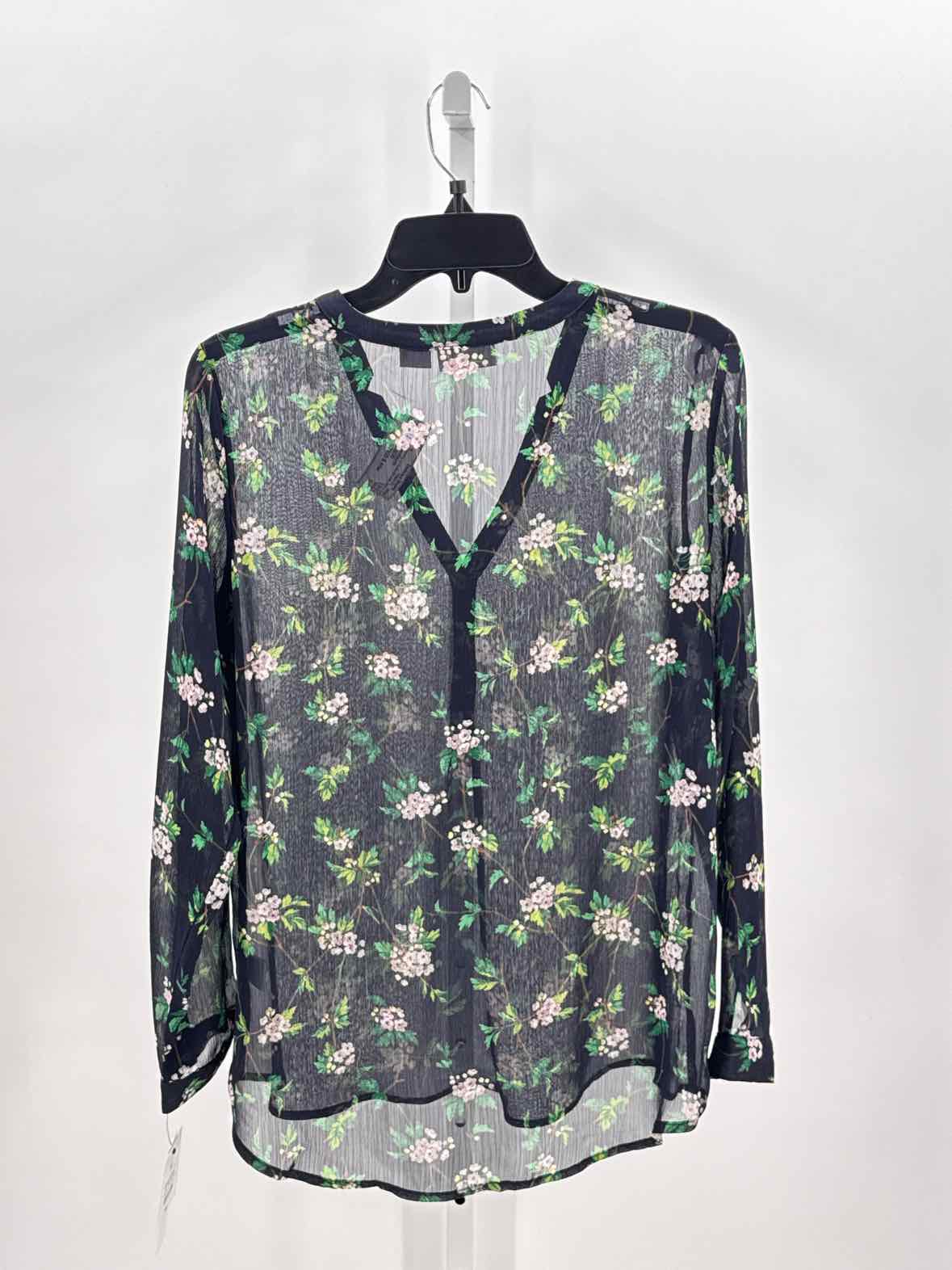 Liz Claiborne Blue Women Size Medium Womens Ls button/blouse