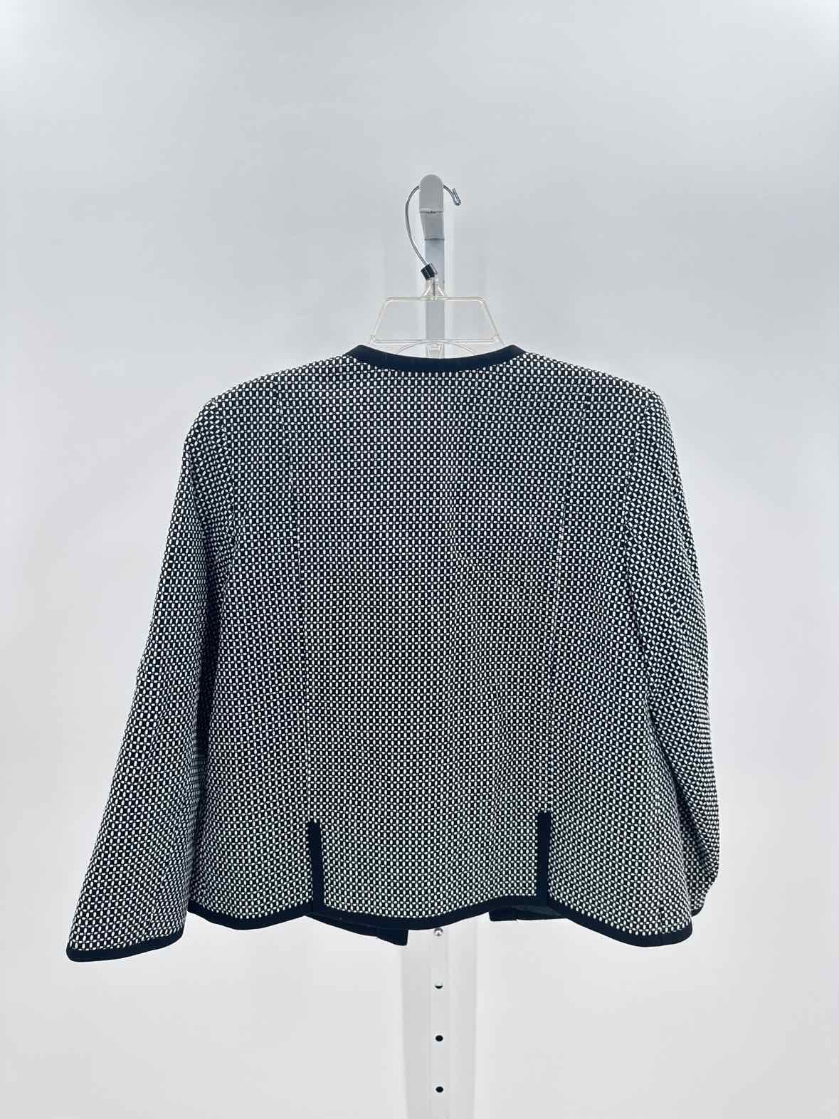 Talbots Black/White Women Size Medium Womens Blazer