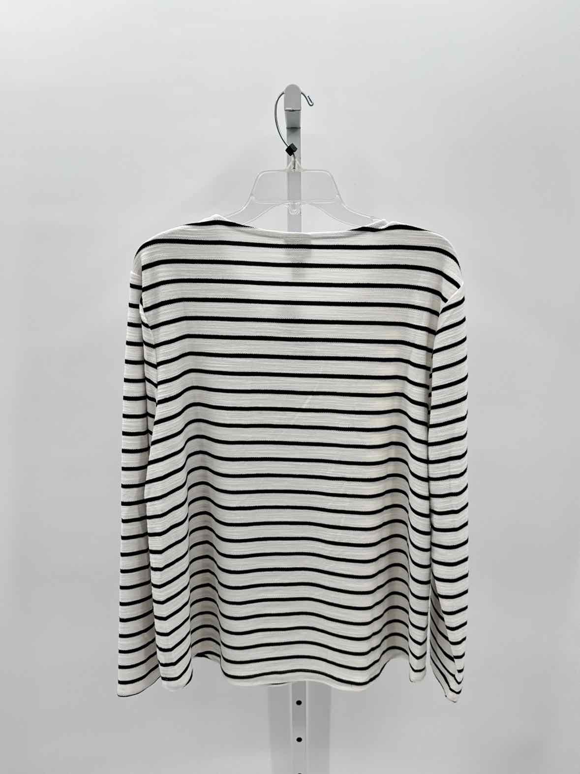Chicos Black/White Women Size 3 Womens Ls