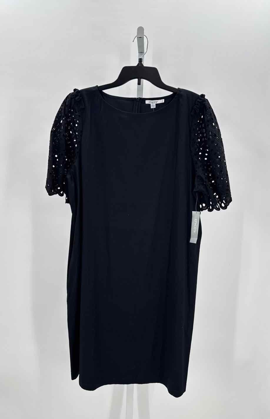 Chicos Black Women Size 3 Womens Dress