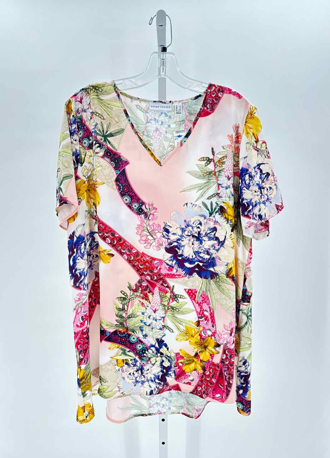 Susan Graver Pink Women Size Large Womens Ss