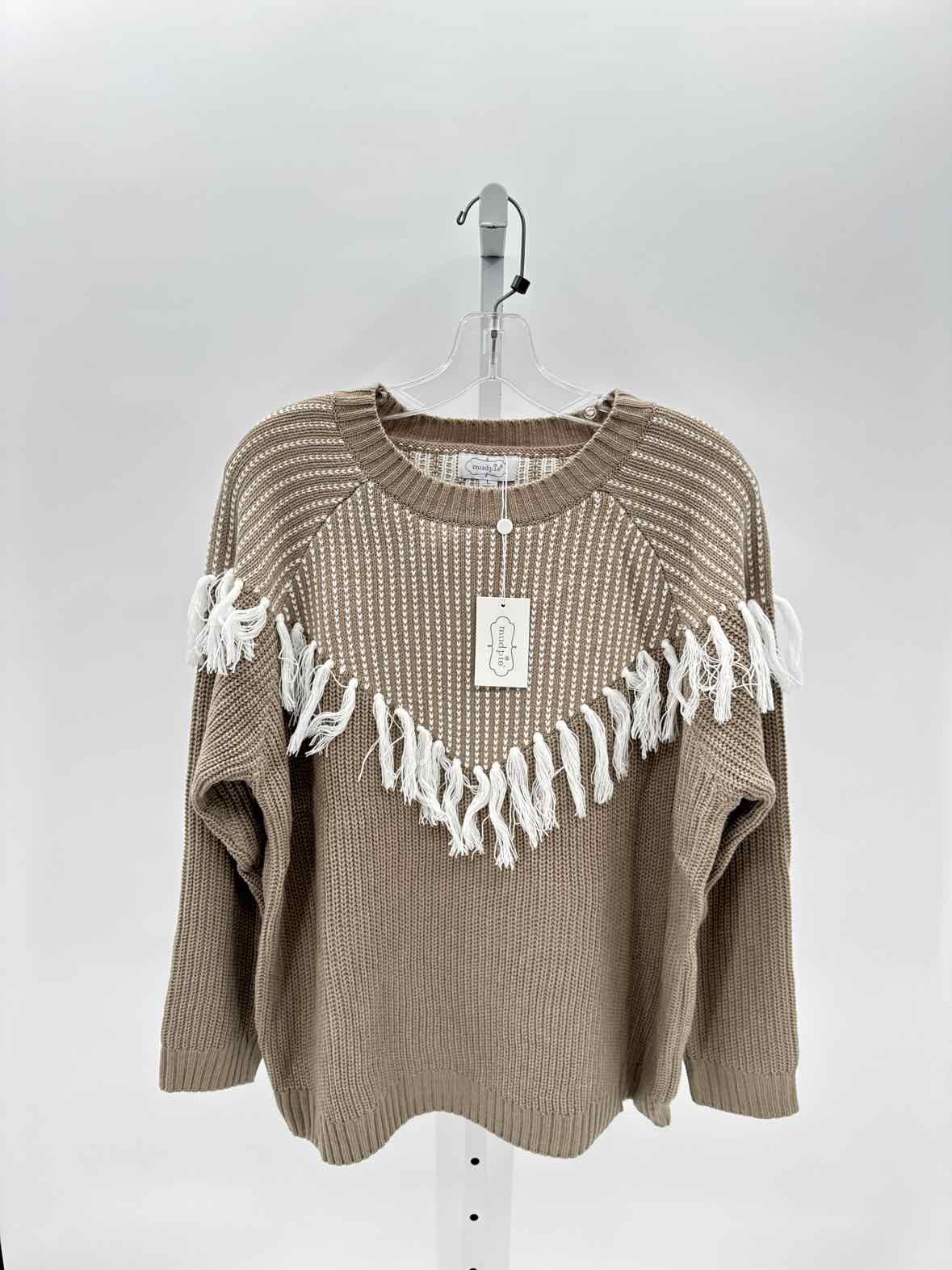 Mud Pie Taupe Women Size Large Jrs Sweater