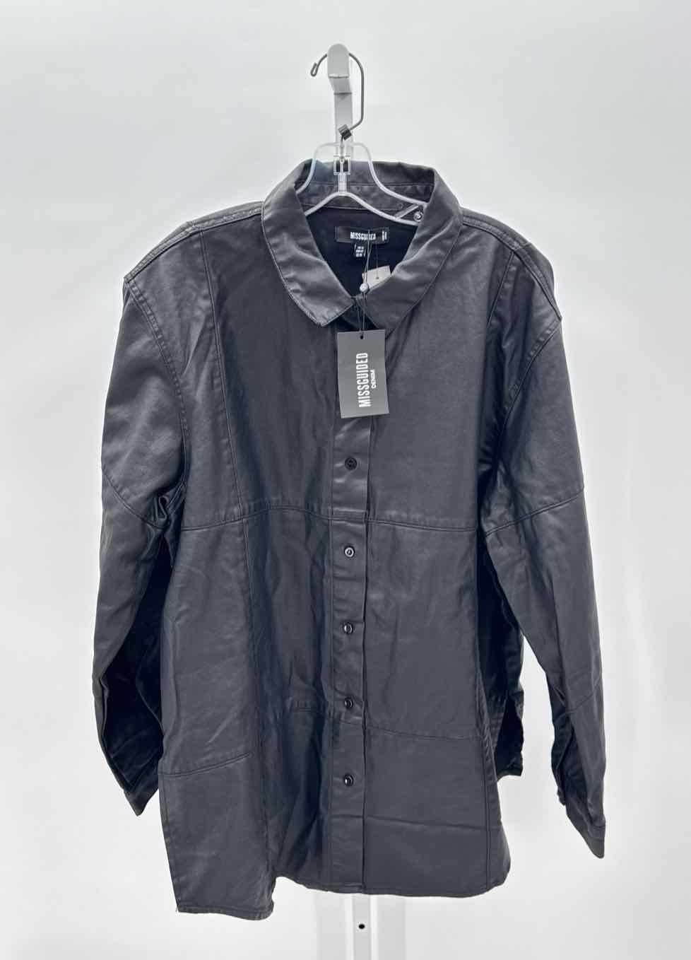 Missguided Black Women Size Medium Jrs Shacket