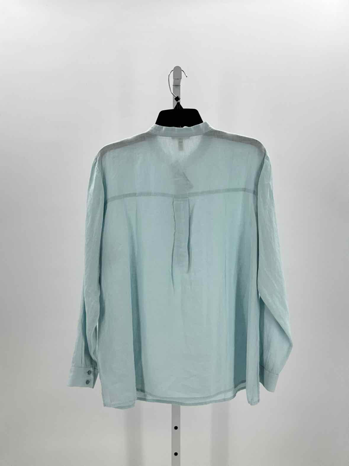 Eileen Fisher Blue Women Size Medium Womens Ls button/blouse