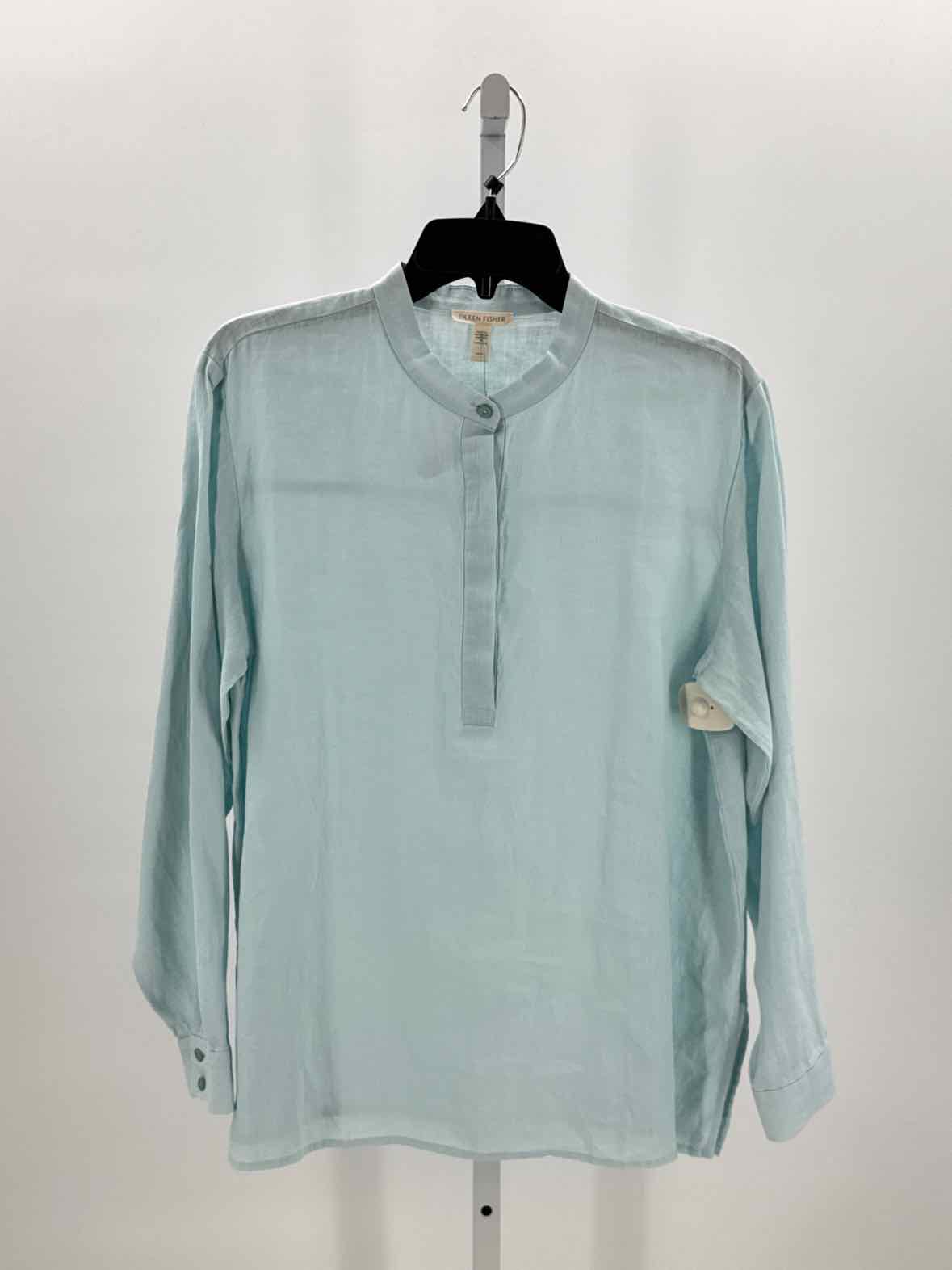 Eileen Fisher Blue Women Size Medium Womens Ls button/blouse