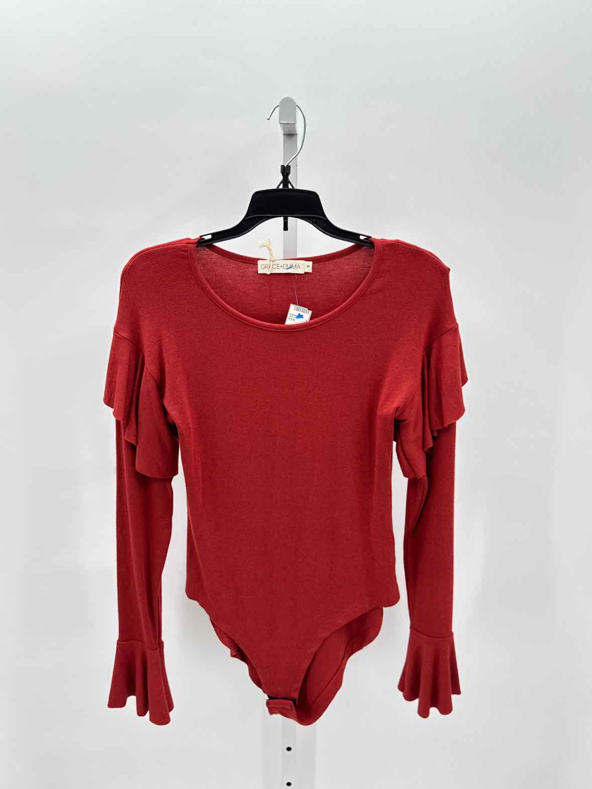 Grace & emma Rust Women Size Small Jrs Bodysuit