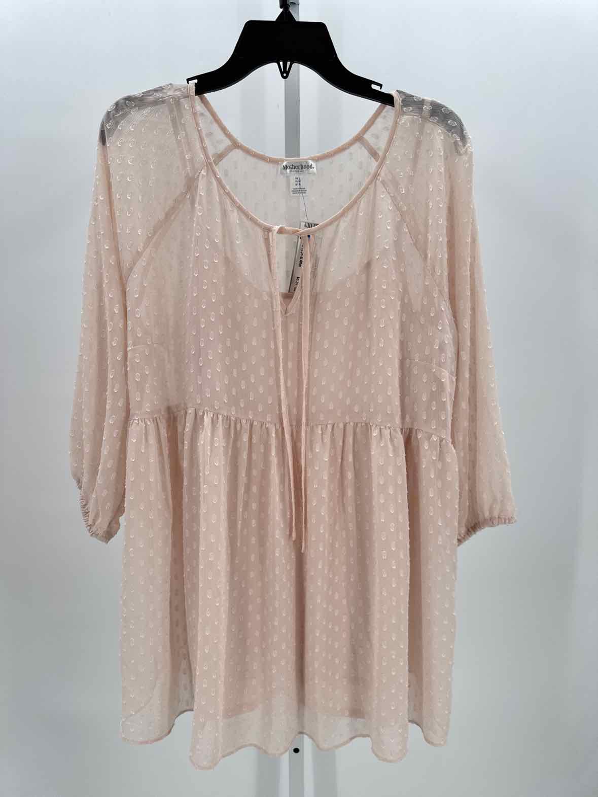 Motherhood Pink Women Size Large Maternity 3/4