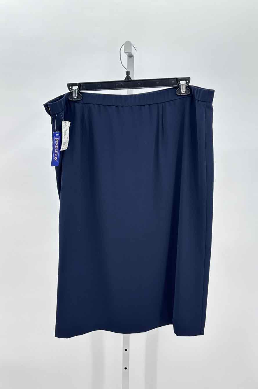 Pendleton Navy Women Size 18 Womens Skirt