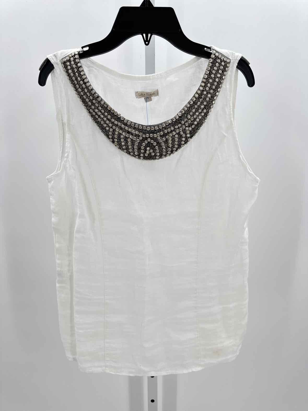Lina White Women Size Small Womens Slvs