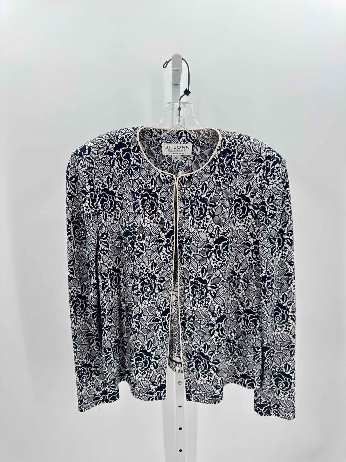 St John Blue Women Size Large Womens Blazer
