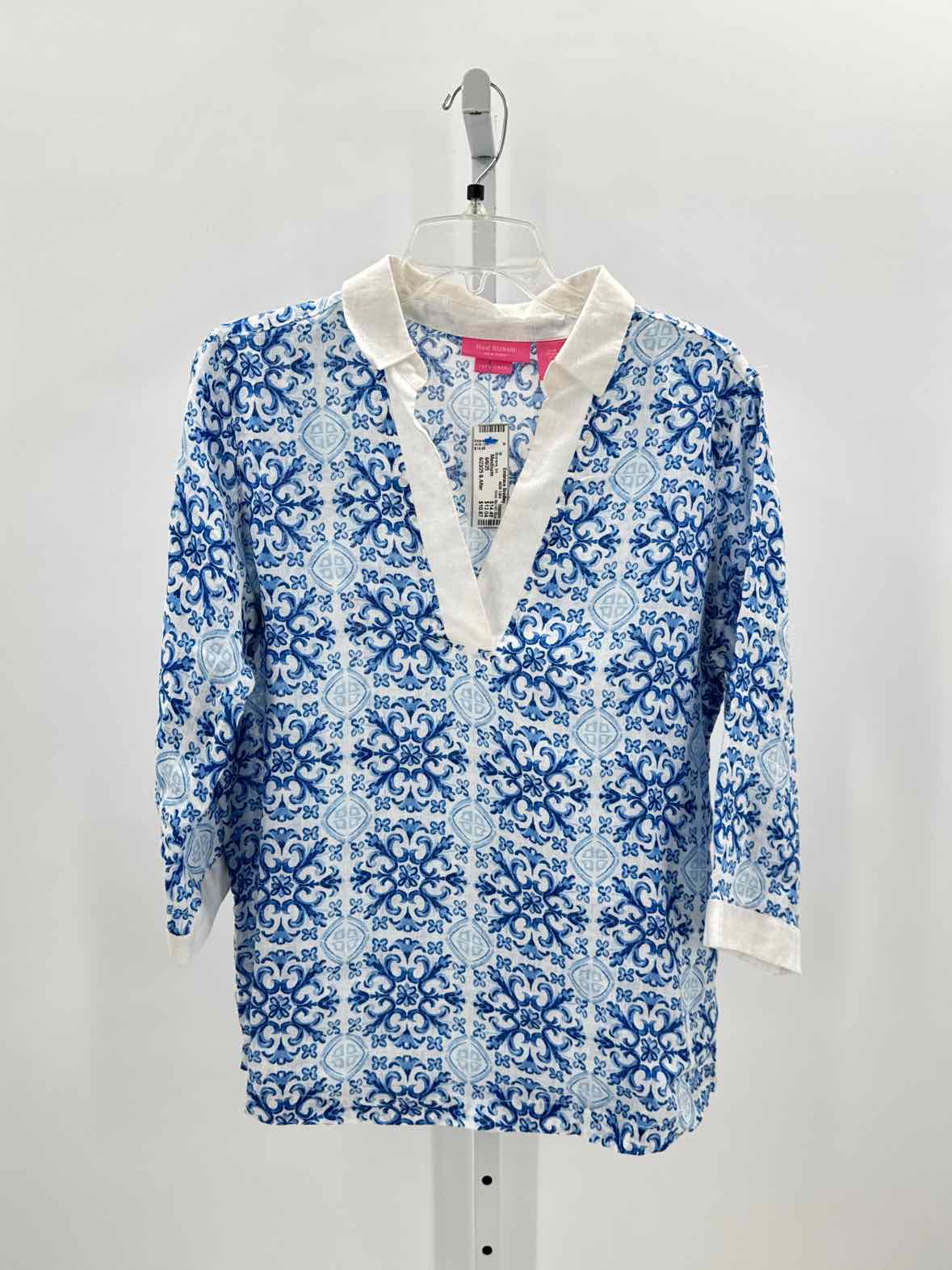 Isaac Mizrahi Blue Women Size Medium Womens 3/4