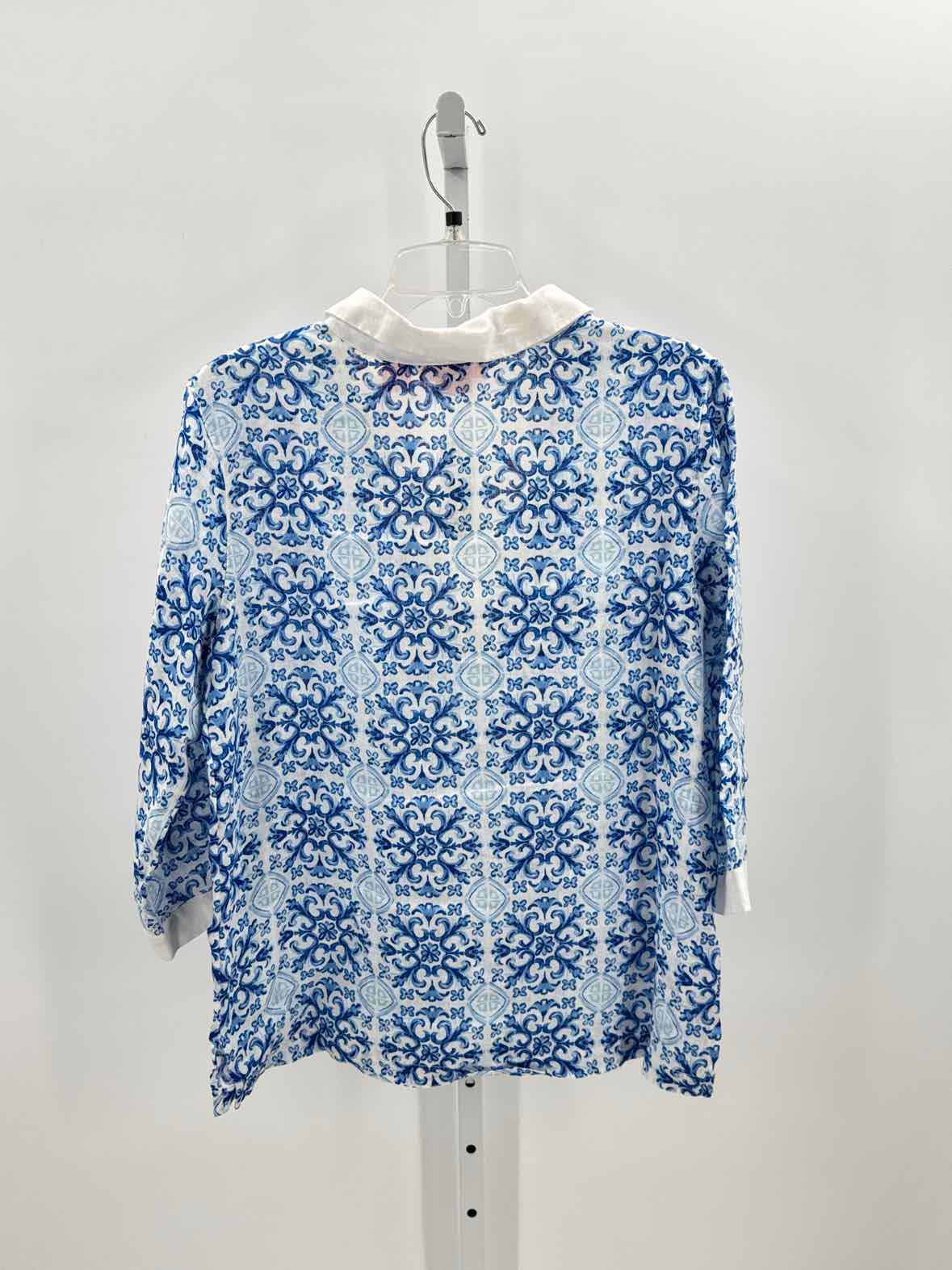 Isaac Mizrahi Blue Women Size Medium Womens 3/4