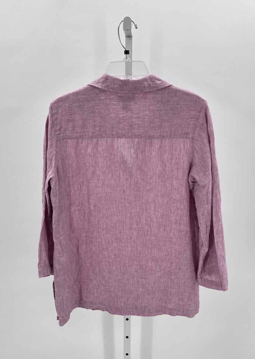 St Tropez Purple Women Size Small Womens Ls button/blouse