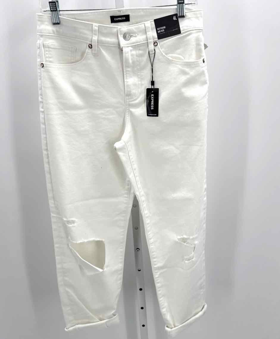 Express White Women Size 3 Jrs Jeans