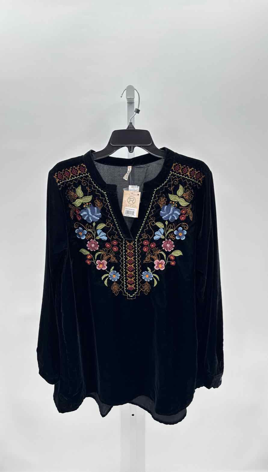 Roper Black Women Size Xlarge Womens Ls button/blouse