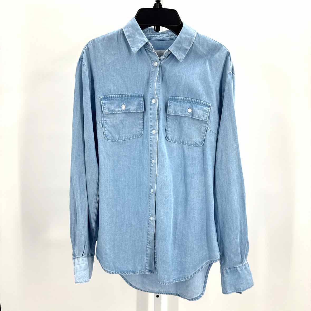 A new Day Blue Women Size Xsmall Jrs LS Button/Blouse