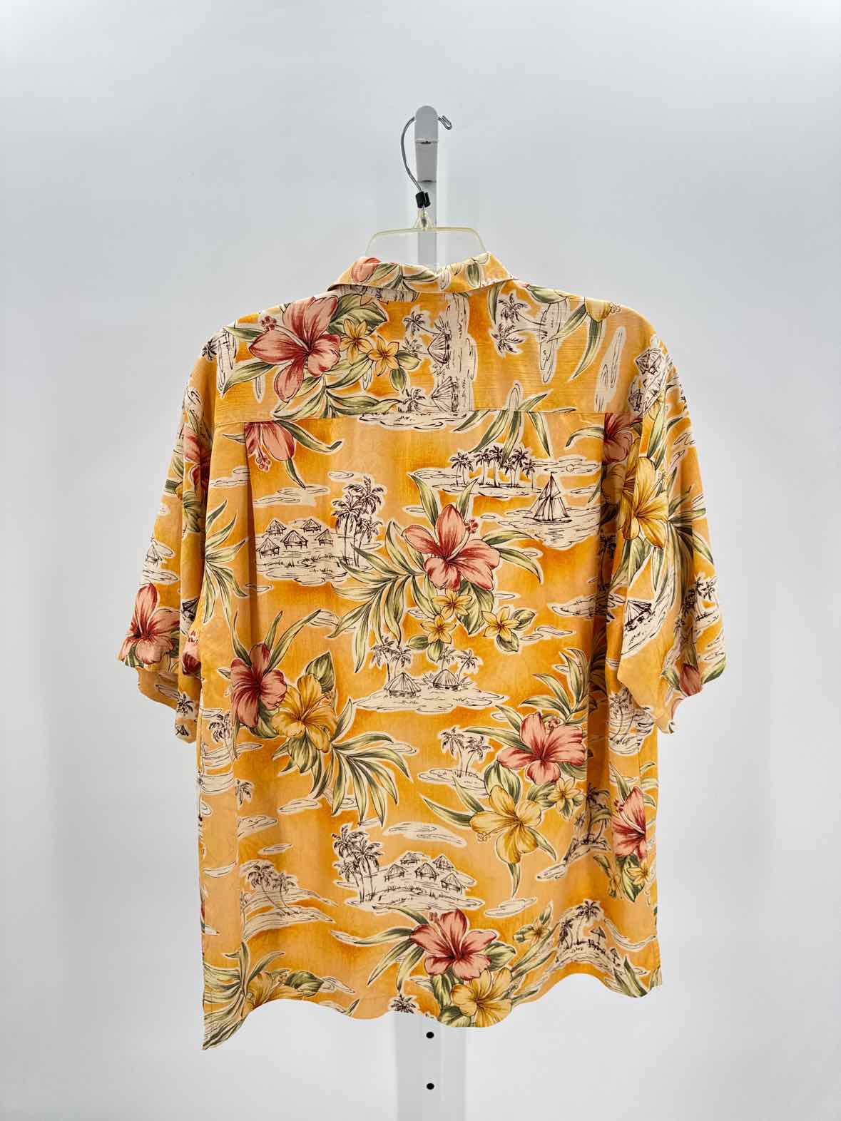 Tommy Bahama Yellow Mens Size Medium Mens Ss button