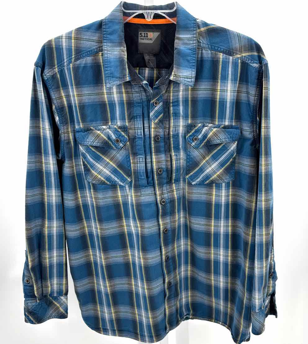 5.11 Tactical Series Blue Mens Size XLarge Mens Ls button