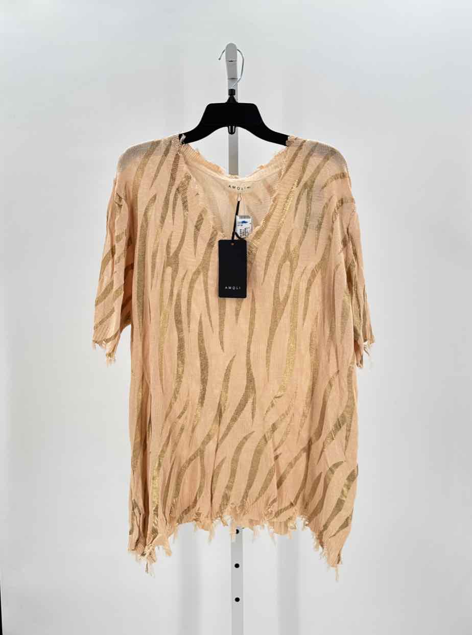 Amoli Tan Women Size Medium Jrs Tunic