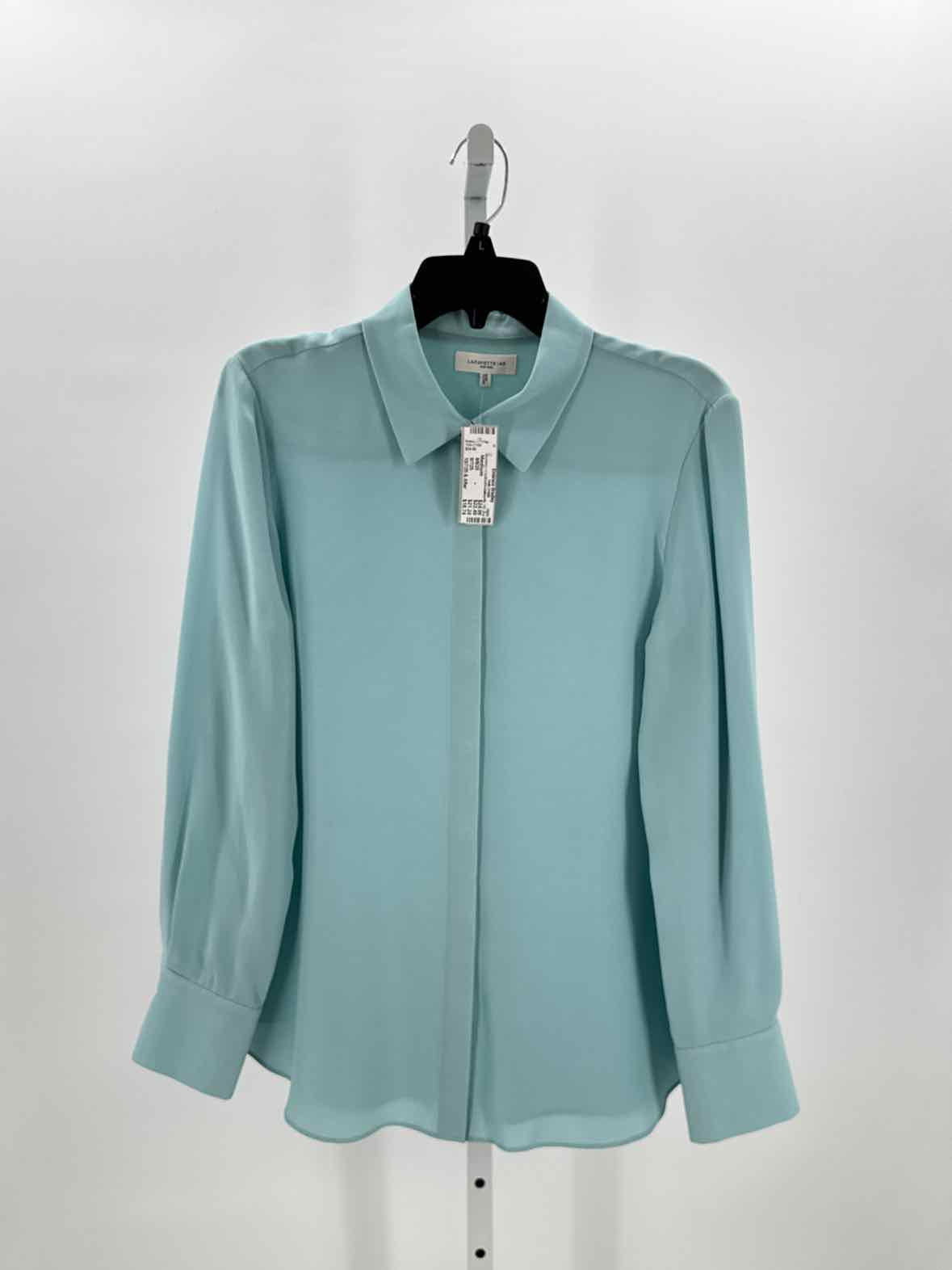 Lafayette 148 Blue Women Size Medium Womens Ls button/blouse