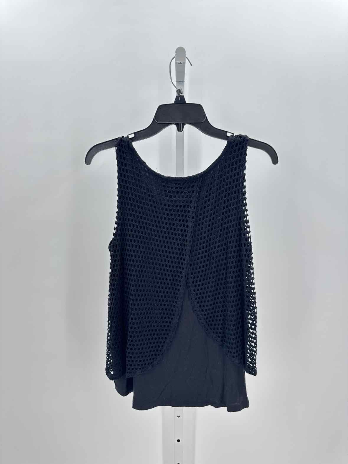 Roz & Ali Black Women Size Medium Womens Slvs Blouse/Button