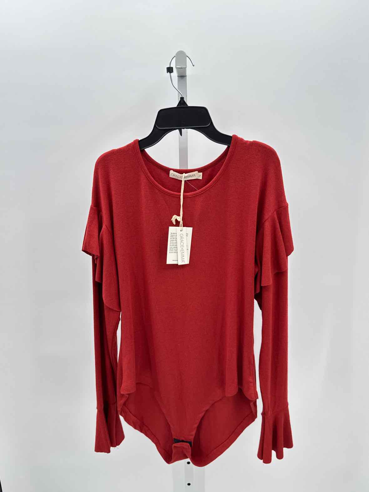 Grace & emma Rust Women Size Large Jrs Bodysuit