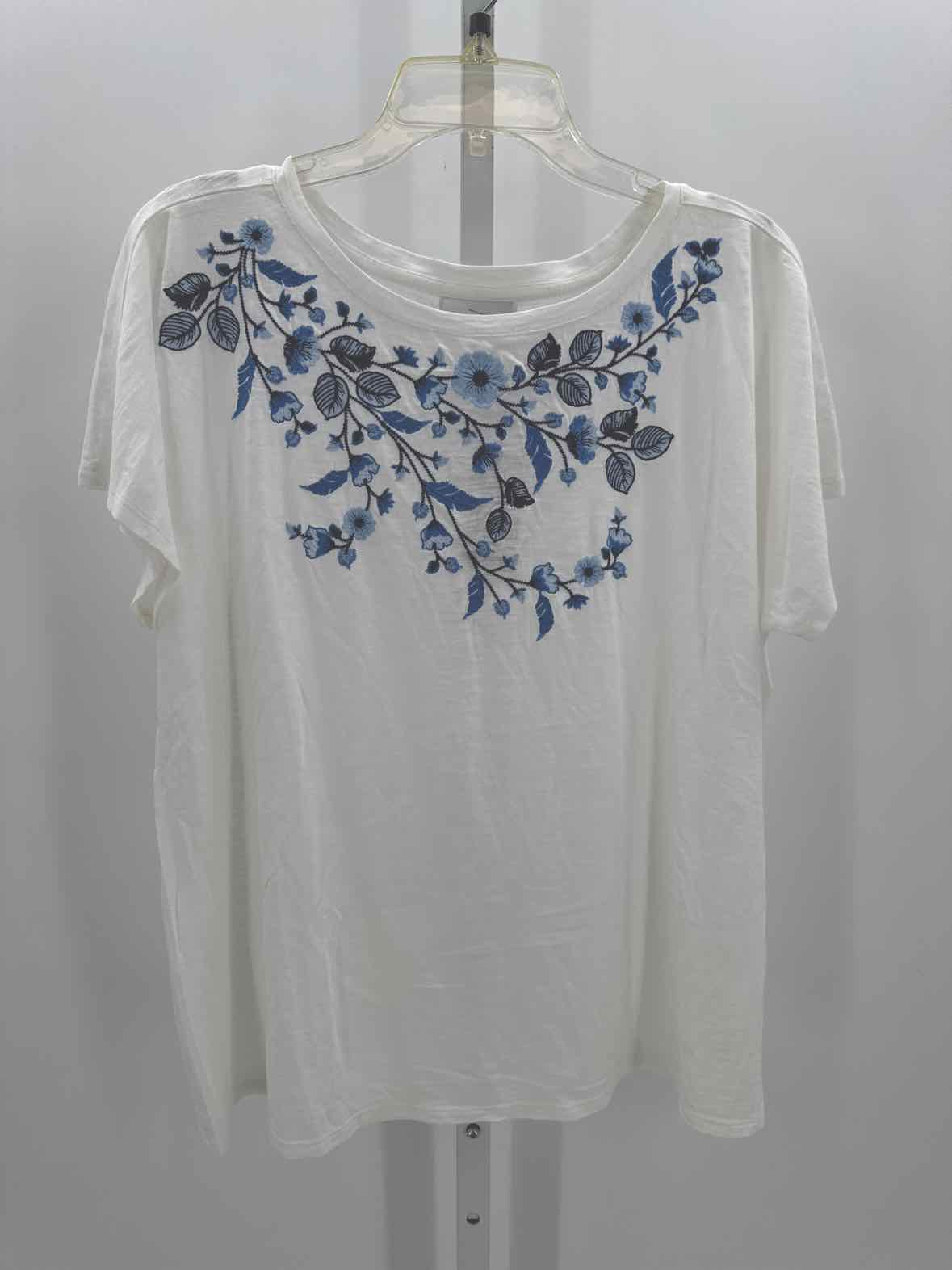 J Jill White Women Size Large Womens Ss