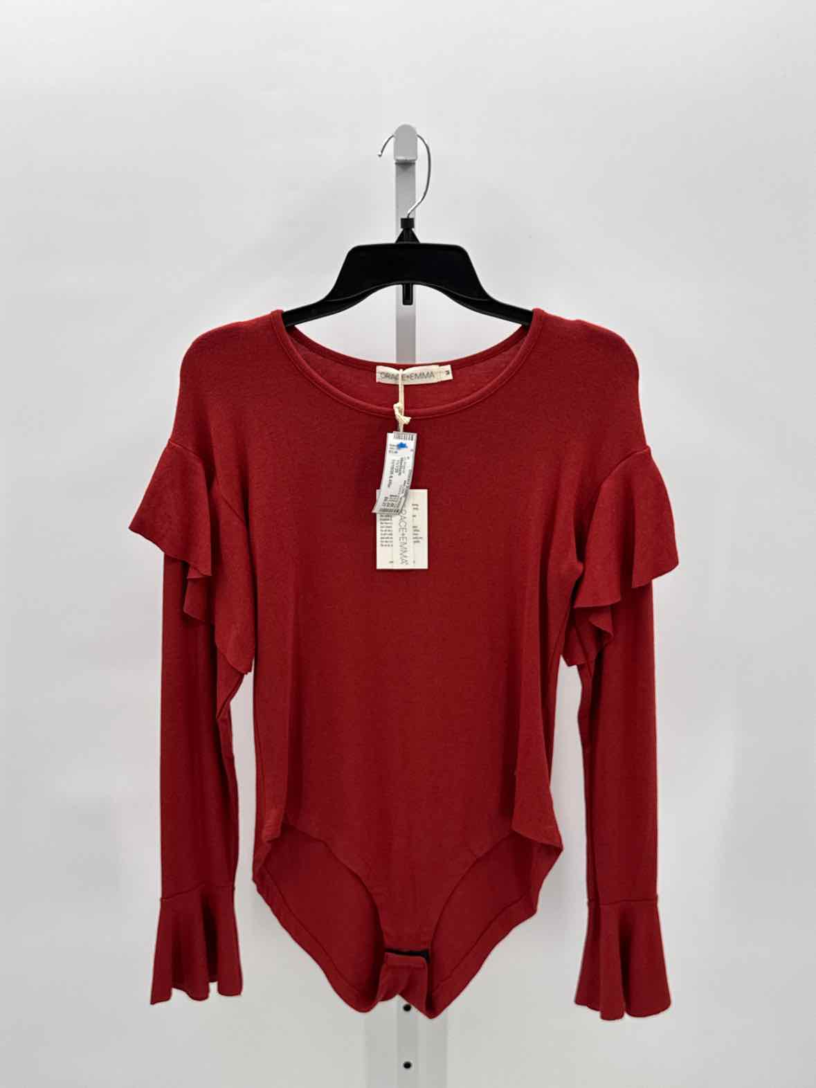 Grace & emma Rust Women Size Medium Jrs Bodysuit