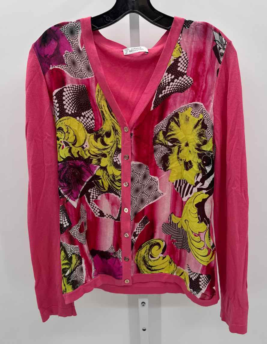 Versace Pink Women Size Xlarge Womens Cardigan