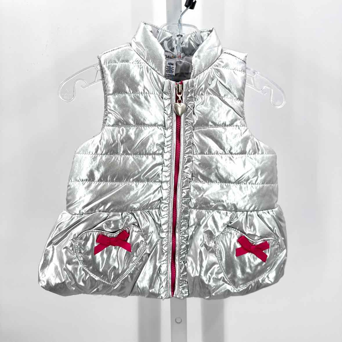 Silver Girls Puffy Vest