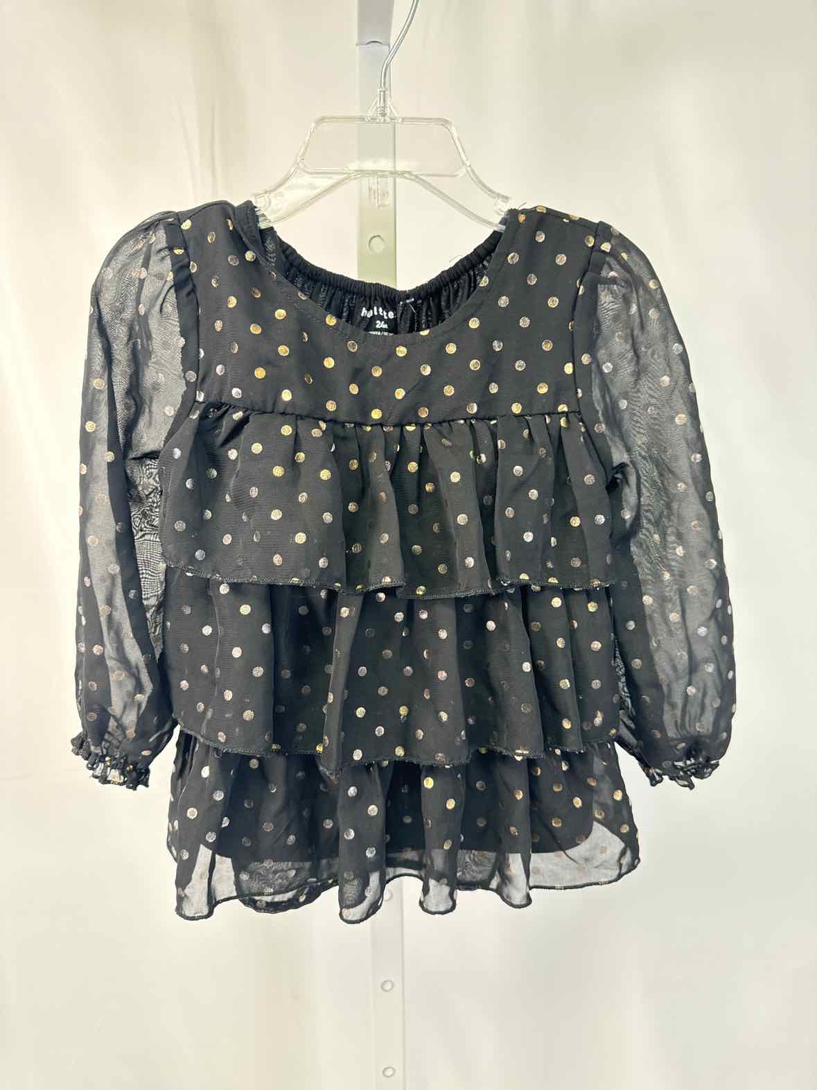 Black Girls LS Button/Blouse