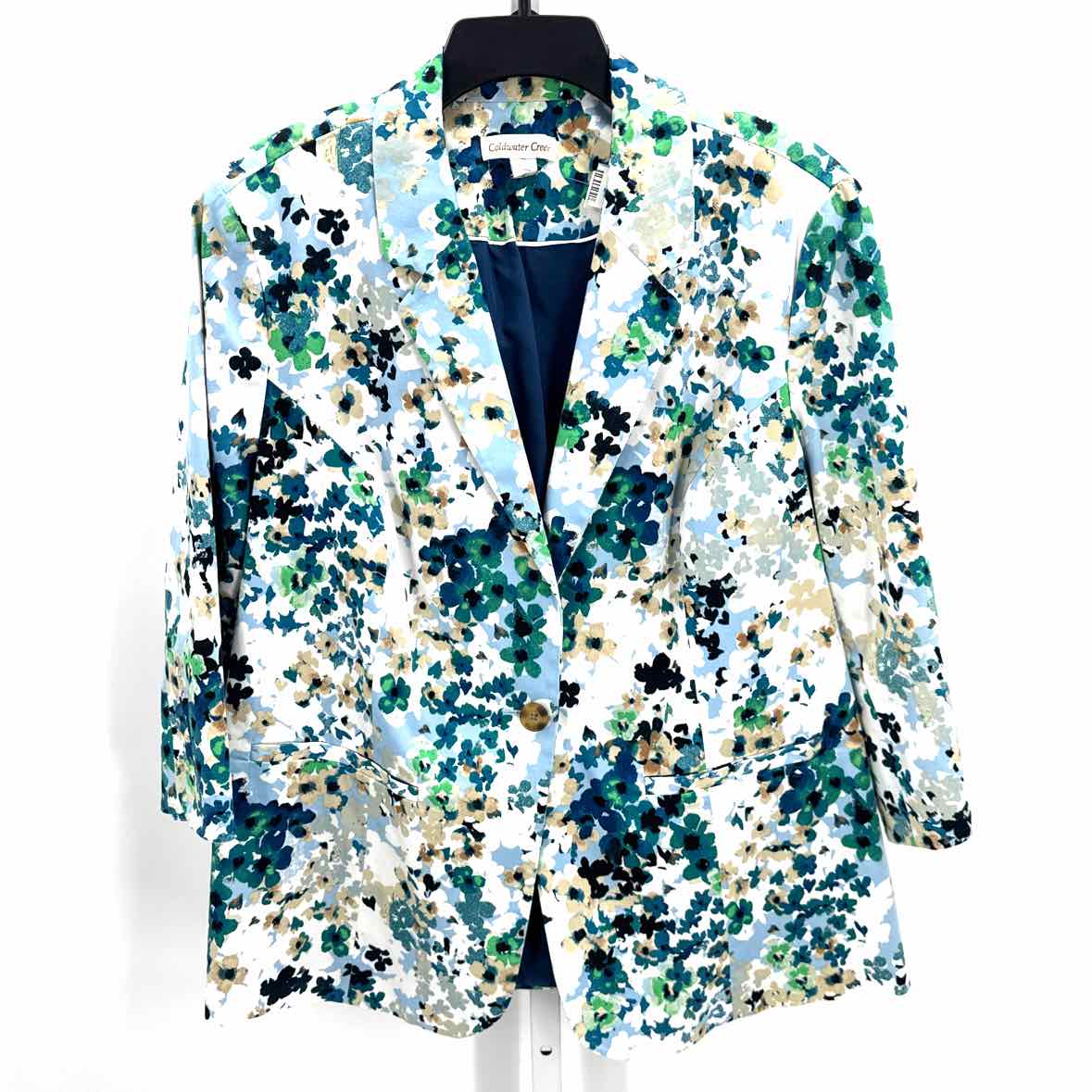 Coldwater Creek blue/green Women Size 2X Womens Blazer